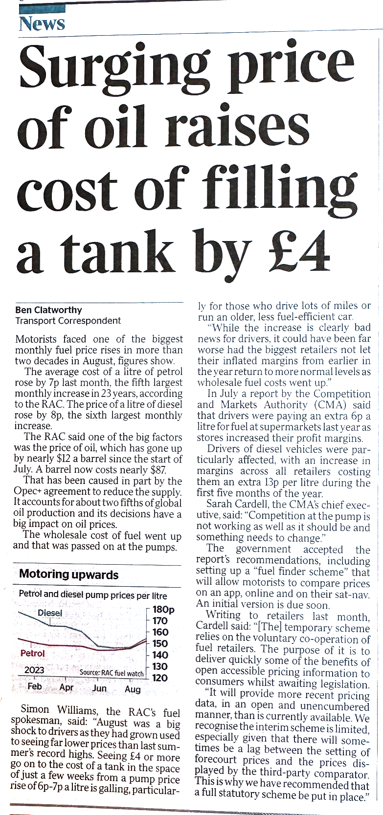 Fuel Tax Cuts Only Solution To Inflationary Brent Crude Price Rise ABD